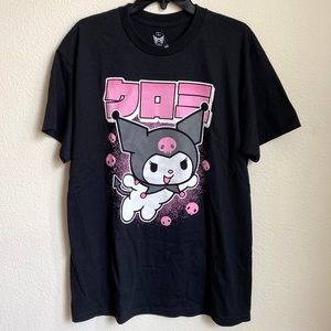 Sanrio Kuromi Black 100% Cotton Boyfriend Fit T-Shirt Sz Large